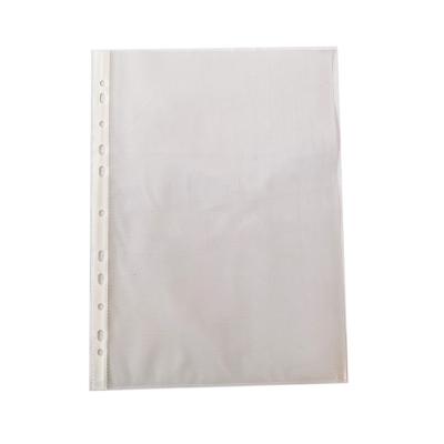 China Custom Clear Office School Stationery Punch 11holes PP Pockets Cover Protector for sale