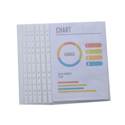 China Office School Stationery A4 Clear File Folders Filing 11 Holes Loose Leaf Waterproof Sheet Protector for sale