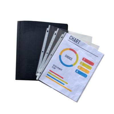 China Office school plastic pp stationery waterproof document holder 3 holes sheet protector office and school supplies for sale