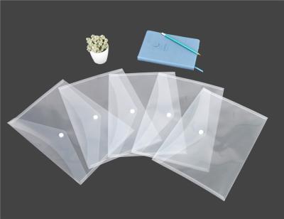 China Office School Stationery A4 Size Document Wallet Stud Folder Plastic PP Bag Clear, 160micron 10pcs Package Folder Transparent Clear Office School Stationery for sale