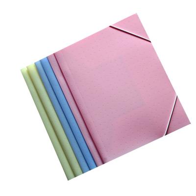 China Office School Stationery 3 Flaps A4 Size Plastic Folder With Elastic Band Closure for sale