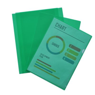 China Office School Stationery Best Selling Durable Plastic Document File L Shape Folder Sheet A4 PP Protector for sale