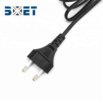 China VDE certificate electrical cord ho3vv-f european mains power cord ho3vv-f home appliance 2 pin AC 220v Eu plug pvc cord for sale