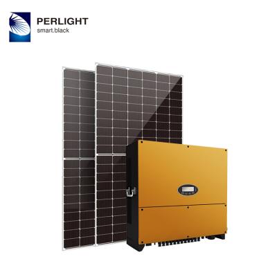 China 50kw Solar Panel Farm On Grid Solar Cell System 50000w Inverter Solar Mounting System PERLIGHT-50KW-ON for sale