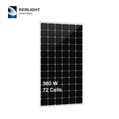 China Wholesale high quality 370W mono solar module power 380w solar panel price silver made in China for sale