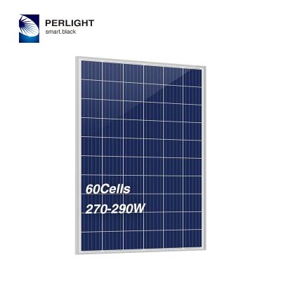 China Perlight 270 275 280 285 High Efficiency Home Polycrystalline Solar Panel 290 Watt New Technology For Home System for sale