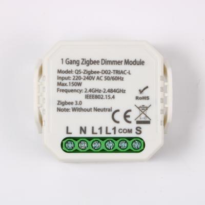 China ON-OFF & Mobile App and Voice 2.4G Zigbee Radio Dimming Led Dimmer Lighting Controller Dimmer Smart Switch Module Without Neutral for sale