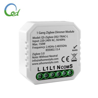 China 2020 New Arrival Home Automation Zigbee 3.0 Diy Dimmer Triac Dimmer Neutral Wireless 46*46*18mm for sale