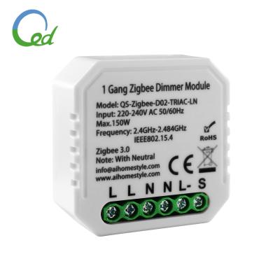 China 46*46*18mm DIY APP voice control zigbee switch dimmer smart rheostat switch module for sale