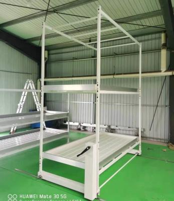 China 4'X8' Móvel Vertical Multi Pepino Crescimento Rack Estufas Interiores Ebb And Flow Rolling Tables à venda