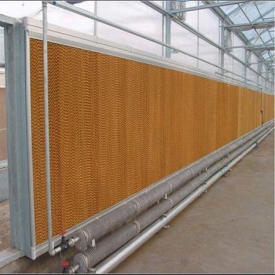 China 1500mm Height Brown Color Cooling Pad Wet Pad Greenhouse Cooling Pad System Evaporative for sale