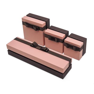 China Latest flannel jewelry storage box paper packaging earing jewelry box liner jewelry box with ribbon for sale