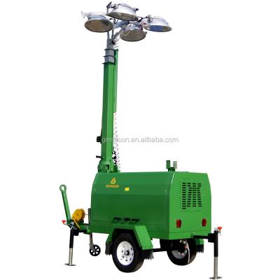 China Mobile Metal Halide Ignition Tower With Water Cooled Diesel Generator 2.10X1.54X2.2M for sale