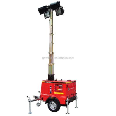 China ROAD 9 Meters Industrial Portable Ignition Tower Hydraulic Telescopic Mast for sale