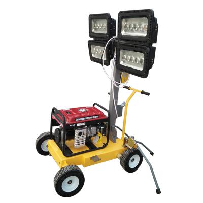 China ROAD 250w led mobile flood light towers with diesel and gasoline generator for sale