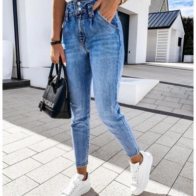 China Hot Trend QUICK DRY Outwear Ladies Pants Loose Casual Jeans Washed Women Straight Jeans for sale