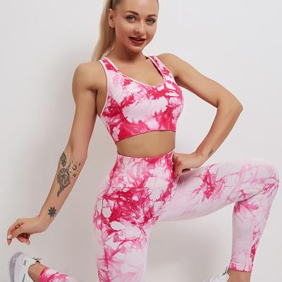 China Breathable Active Wear Women Gym Clothing Snakeskin Printing 2 Piece Seamless Workout Yoga Set Sports Suits for sale