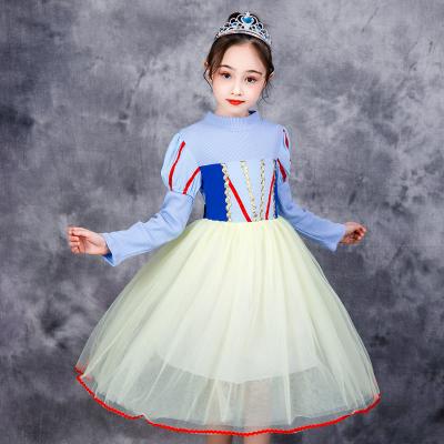 China Wholesale Hot Christmas Halloween Costume Long Sleeves Flower Dress For Cheap Sale Princess Sweet Girl Dress for sale