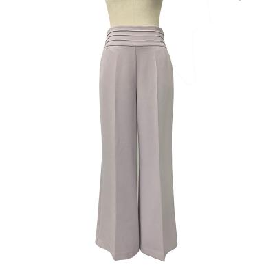 China Anti-wrinkle Long Loose Wide Leg Women's Pants With Zipper for sale