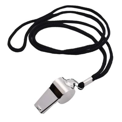 China New Fashion Outdoor Umpire Survival Whistle Stainless Steel Extra Loud Whistle For School Sports for sale