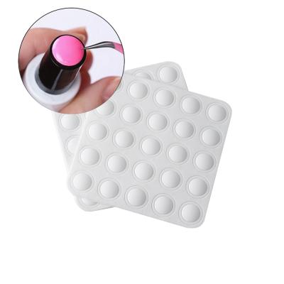 China Fashion Color Nail Sticker White Gel Label Fashion Nail Color DIY Adhesive Silicone Paster Polish Paster for sale