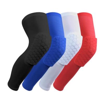 China Anti-collision Block and Breathable High Quality Basketball Anti-Collision Protective Pads Honeycomb Football Knee Brace Support Leg Sleeve Adult Knee Protector for sale