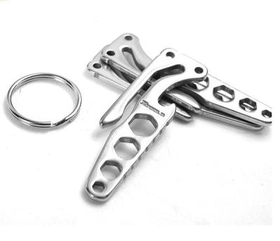 China Outdoor Camping Hiking Pocket Key Clip EDC Multi-Tool Opener Mini Traveling Hex Wrench for sale