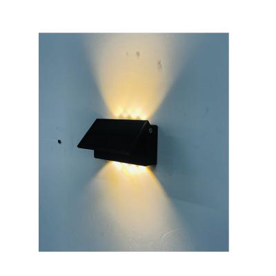 China ABS 2023 IP65 Waterproof Aluminum Wall Lamp Garden Sconce Square Outdoor Led Wall Lamp Down Solar Wall Door Light for sale