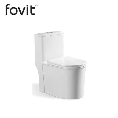 China Double-flush High Quality Sanitary Ware Siphon Jet Flush Toilet Bathroom Ceramic One-piece Strap Toilet Bowl for sale