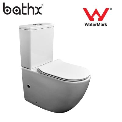 China Wash Down Popular White Ceramic Two-piece Toilet Bathroom Export Double-flow Style Sanitary Ware for sale