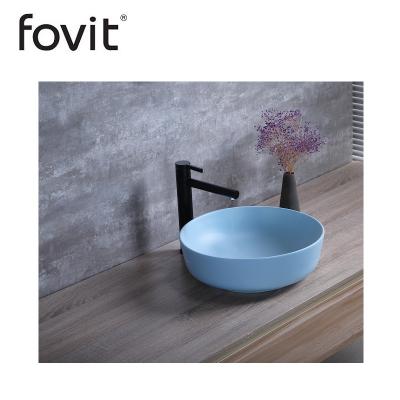 China Modern Style Modern Round / Bathroom Basin High Quality Ceramic Wash Basin Rectangular Artistic Vanity Wash Basin for sale