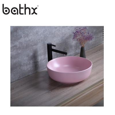 China Modern Sanitary Round Artistic Vanity Wash Basin Bathroom Ware Style Ceramic Hand Basin Wash Basin for sale