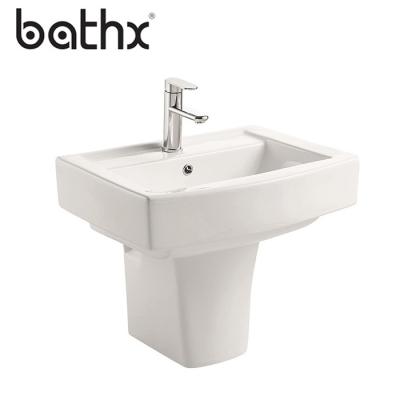 China Sustainable Economical Popular Sanitary Glaze Design Ceramic Wares Smooth Glaze Porcelain Wall Hung Basin for sale