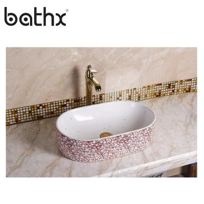 China Hot Selling Artistic Wash Hand Basin Sanitary Ware Quality Guaranteed Modern Style Bathroom Vanity Ceramic Wash Basin for sale