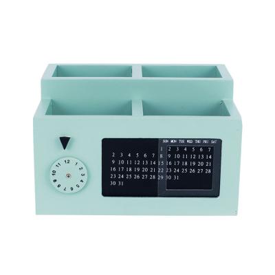 China Calendar Pencil Pens Storage With Calendar 4 Grid Desktop Organizer for sale