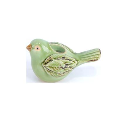 China Home Decoration Ceramic Bird Candle Holder For Tealight Candles for sale