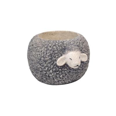 China Wholesale SAND RESIN Garden Sheep Planter Pots for sale