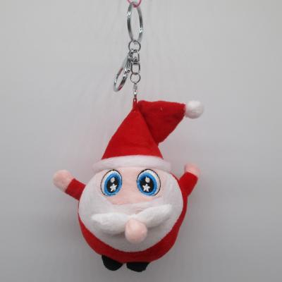 China Mini Plush Mini Size Cute Stuffed Plush Santa Claus Toy Stuffed Key Chain Key Chain for sale