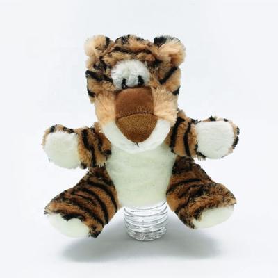 China Custom Cute Plush Toy Tiger Hand Puppet Stuffed Animal for sale