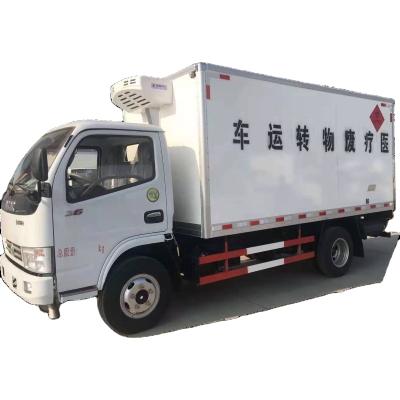 China Transportation Dongfeng Garbage Transfer Vehicle Hospital Waste Medical Waste Disposal Truck With Refrigeration Function for sale