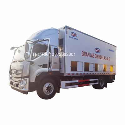 China good quality howo dongfeng FOTON 4x2 5tons 10tons 15tons chicken baby truck with refrigerated unit CLW5160 for sale