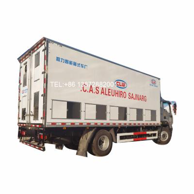 China good quality howo dongfeng FOTON 4x2 aluminum thermostatic liverstock trucks check baby pig cart poultry transporter CLW5163XCQB5 for sale