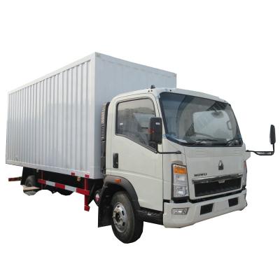 China good quality howo light 4tons 5tons 6tons 7tons van box cargo truck for sale 5900*2000*2450 for sale