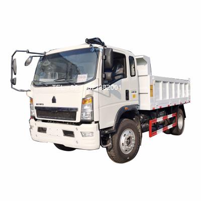 China best price good quality sinotruk howo 4x2 type 7tons 8tons 10tons tipper dump truck < 4L for sale