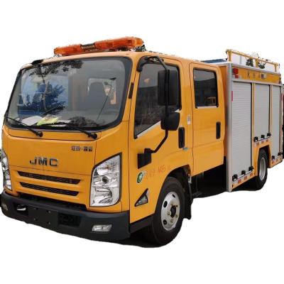 China Brand New CLW 4*2 130HP 3tons 3000L Water Tank Euro 5 JMC Fire Truck Specification 5990*2010*2500 for sale