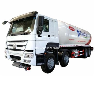 China Building material stores factory best selling Howo 8x4 lpg tanker truck for sale