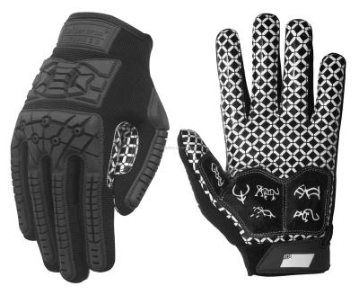 China Youth Seibertron M.S.Z.Q-5 Impact Protection Flexible Back Of Full Finger Football Anti-Slip TPR Hand Glove Receiver Gloves en venta