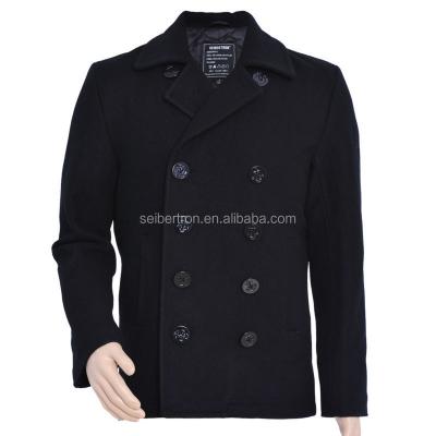 China Winter Seibertron USN Pea Coat Men's Anti-Shrink Wool Jacket Coat Navy Polka Dot Military Coat for sale