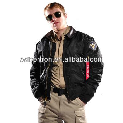 China Seibertron 45P Leather Flight Jacket Mens Breathable Collar Navy Jacket Coat Pilot Jacket for sale