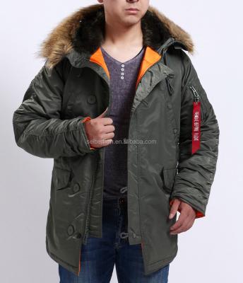 중국 Seibertron Men's Winter Anti-Shrink N-3B Outdoor Thin Fit Parka Jacket Military Uniform Coat Anorak Coat 판매용